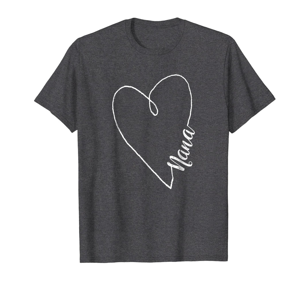 Nana Heart Shirt Light Mother Day Gift