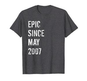 12th Birthday Gift Epic Since May 2007 T-Shirt