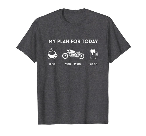 My Plan For Today Vintage Motorcycle T Shirt Birthday Gift