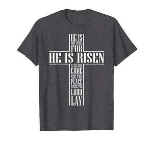 He Is Risen Shirt Matthew 28:6 Bible Jesus Christ Shirt