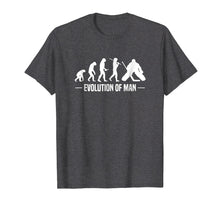 Load image into Gallery viewer, Evolution of Man T-Shirt Funny Hockey Goalie Shirt
