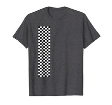Load image into Gallery viewer, Checkered Checker Black &amp; White Vertical Stripe T-Shirt
