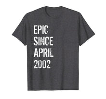Load image into Gallery viewer, 17th Birthday Gift Shirt Boys Girls Born In April 2002
