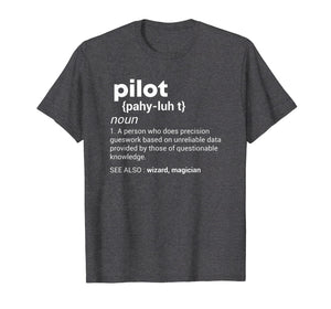 Funny Pilot Definition Tshirt Airplane Jet Aviation T Shirt