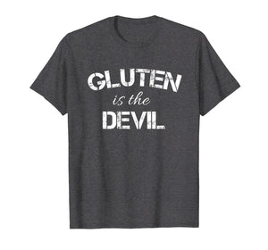 Gluten is Devil Funny Distressed Shirt Women Men
