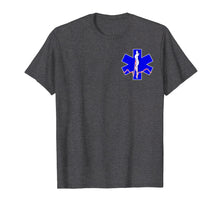 Load image into Gallery viewer, EMT EMS PARAMEDIC Star of Life CADUCEUS EKG T-Shirt
