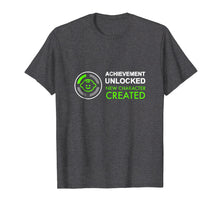 Load image into Gallery viewer, Mens 1st Fathers Day Gifts, Achievement Unlocked Fatherhood Shirt
