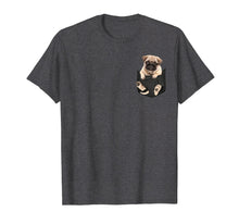 Load image into Gallery viewer, Pug in pocket tee shirts

