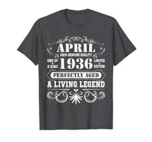Load image into Gallery viewer, April 1936 Retro T-Shirt Vintage 83rd Birthday Decorations
