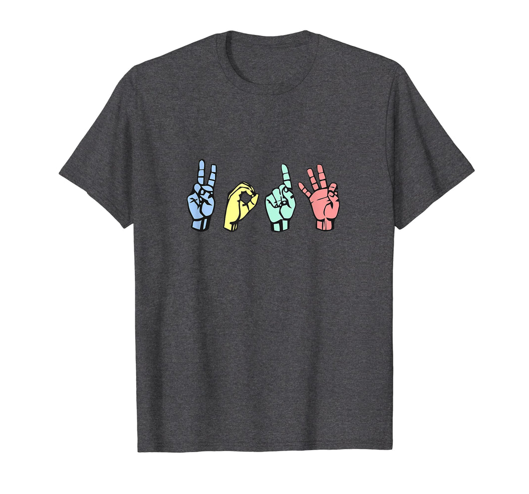 Class of 2019 ASL Sign Language Senior Grad T Shirt Gift