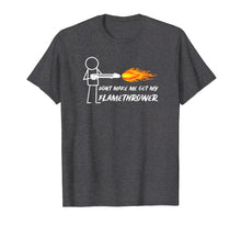 Load image into Gallery viewer, Flamethrower Shirt Stick Figure Man Flame Thrower Men Boys
