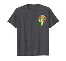 Load image into Gallery viewer, Melting Rubik cube vintage T-shirt puzzle lovers Gifts

