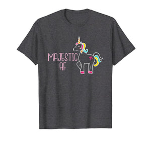 Funny Adult Unicorn Shirt Majestic AF