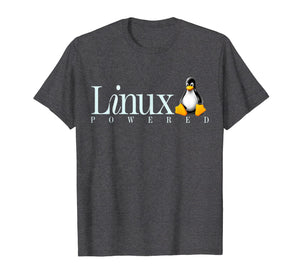 Linux Os T-Shirt Powered by Linux Penguin Tee-Shirt