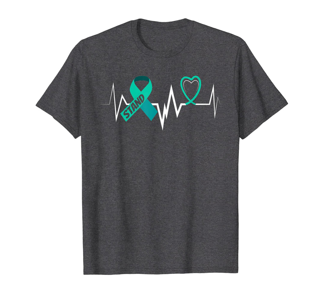 Heartbeat Sexual Assault Awareness Shirt Teal Ribbon Shirt