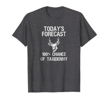 Load image into Gallery viewer, Taxidermist T-Shirt Gift - Funny Taxidermy Today&#39;s Forecast
