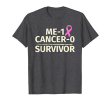 Load image into Gallery viewer, Breast Cancer Survivor T-Shirt Me 1 Cancer 0 Pink Ribbon
