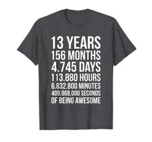 Load image into Gallery viewer, Awesome 13th Birthday Shirt Funny 13 Year Old Birthday Gift
