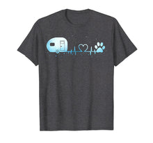Load image into Gallery viewer, camping car lover heartbeat dog paws gift T shirt
