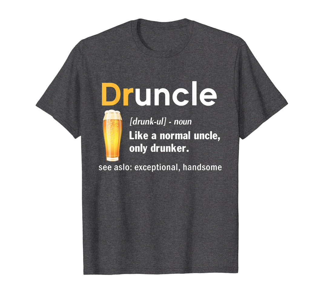 Druncle Beer Gift For Men Uncle Beer Lover T Shirt
