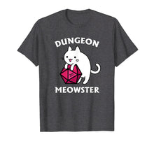 Load image into Gallery viewer, Dungeon Meowster Funny DnD Tabletop Gamer Cat D20 Tshirt

