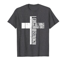 Load image into Gallery viewer, Christian Religious TShirt Philippians 4:13 I Can Do Cross
