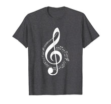 Load image into Gallery viewer, Music Note T Shirt White Clef Musical Symbol for Musician
