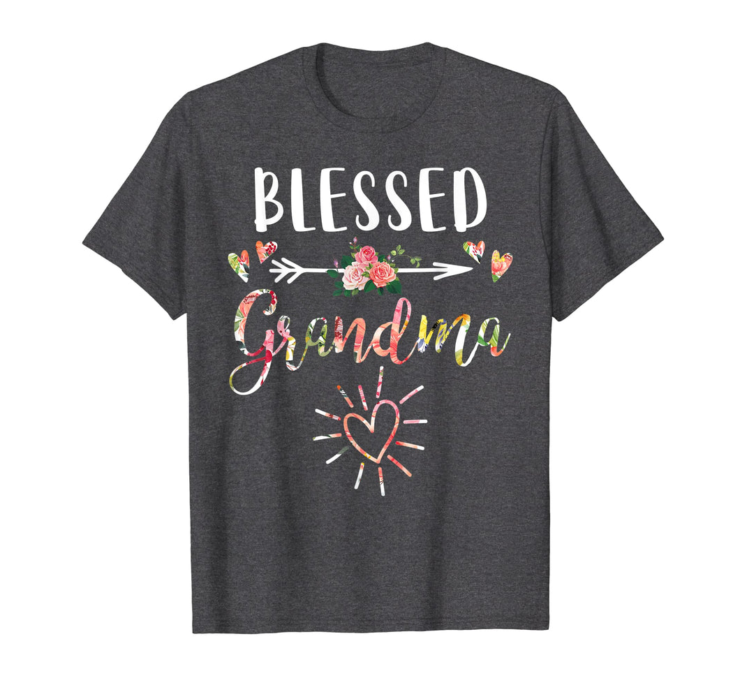 Blessed Grandma T-Shirt with floral, heart Mother's Day Gift