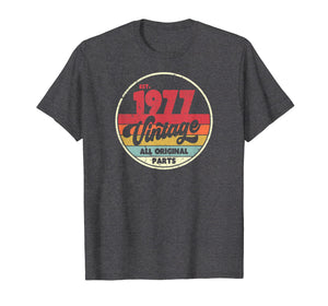 1977 Vintage T Shirt, Birthday Gift Tee. Retro Style Shirt.