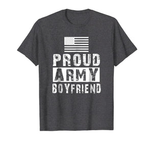 Mens Proud Army Boyfriend Family Military Appreciation T-shirt