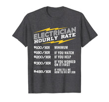 Load image into Gallery viewer, Hourly Rate Gift T-Shirt for Electrician | Funny Electrician
