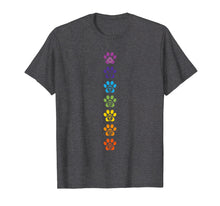 Load image into Gallery viewer, 7 Chakras Puppy Paw Print Cute High Vibe Conscious T-Shirt
