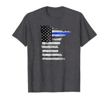 Load image into Gallery viewer, Minnesota Police Thin Blue Line USA Flag Map Shirt
