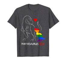 Load image into Gallery viewer, LGBT Mom Saurus Rex LGBT Shirts Mothers Gift Rainbow Shirt
