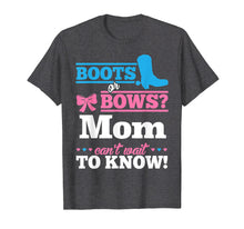 Load image into Gallery viewer, Boots or Bows Shirt for Mom Gender Reveal Party Gift
