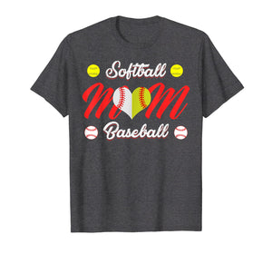 Baseball Heart T Shirt, Gift for Softball Mom or Dad, Team