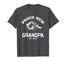 Load image into Gallery viewer, Mens Proud New Grandpa EST 2019 Gift Shirt Father&#39;s Day
