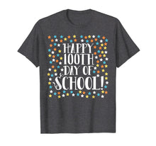 Load image into Gallery viewer, Teacher T-Shirt Happy 100th Day of School 100 Stars
