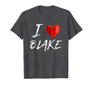 I Love Heart BLAKE Family Name T Shirt