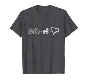 Bike Plus Dog Equals Love For Biking and Dog Lovers Tee