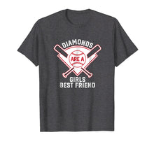 Load image into Gallery viewer, Diamonds are a Girls Best Friend Baseball T Shirt for Women
