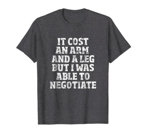 Amputee T-Shirt: Able To Negotiate Funny Leg Amputee Shirt