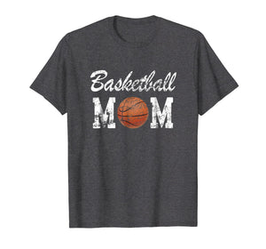 Basketball Mom Cute Novelty Distressed T-Shirt