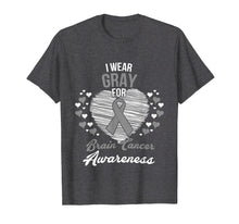 Load image into Gallery viewer, I Wear Gray For Brain Cancer Awareness Brain Tumor T-Shirt
