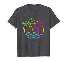 Load image into Gallery viewer, 80s Vintage Miami Retro Neon Pink Flamingo T-Shirt
