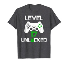 Load image into Gallery viewer, Level 17 Unlocked T-Shirt 17 Year Old Gamer Birthday Gift
