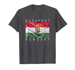 Budapest T-Shirt Flag of Hungary with Coat of Arms Souvenir
