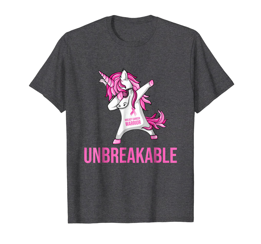 Unicorn Dabbing Breast Cancer Warrior Shirt