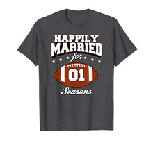 Load image into Gallery viewer, 1 Years Wedding Anniversary T-Shirt Football Couple Gift
