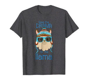 Llama Save The Drama Saying No Prob Funny Cool Face T-Shirt